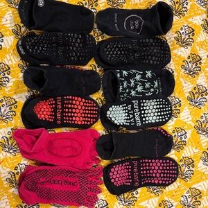 Pure Barre Black and Pink Grip Socks Collection
